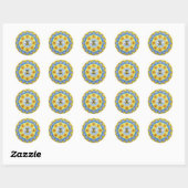 Bee Mandala sticker van Soozie Wray (Vel)