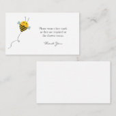 Bee Masker Verzoek om Baby shower Informatiekaartje (Voorkant / Achterkant)