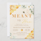 Bee Meant to Bee Couples Douche Code Bruids Kaart (Voorkant)