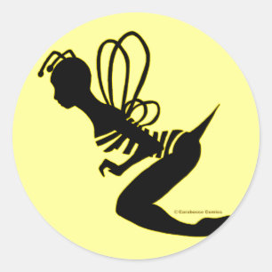Bee Meisje Silhouette Sticker