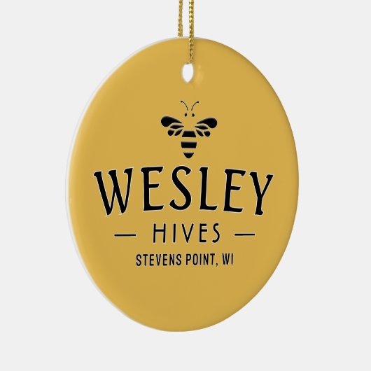 BEE MERRY Apiary Beekeeper Bee Ornament (Rechts)