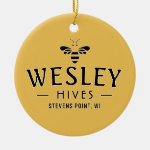 BEE MERRY Apiary Beekeeper Bee Ornament