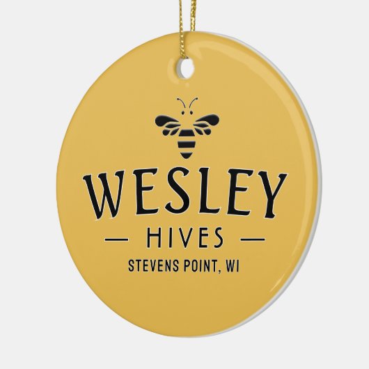 BEE MERRY Apiary Beekeeper Bee Ornament (Links)