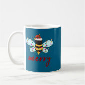 Bee Merry Christmas Bee In Santa Hat Cute Merry Xm Koffiemok (Links)