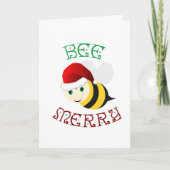 Bee Merry Feestdagen Kaart (Voorkant)