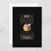 Bee Merry - Grappig bee met een lelijke kerst Kaart (Voorkant / Achterkant)