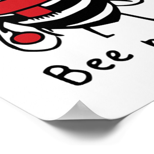 Bee Merry Grappig Kerstcadeau Bee Lover Poster (Hoek)
