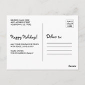 Bee Merry Holiday Briefkaart (Achterkant)