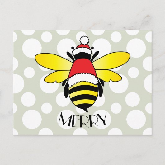 Bee Merry Holiday Briefkaart (Voorkant)