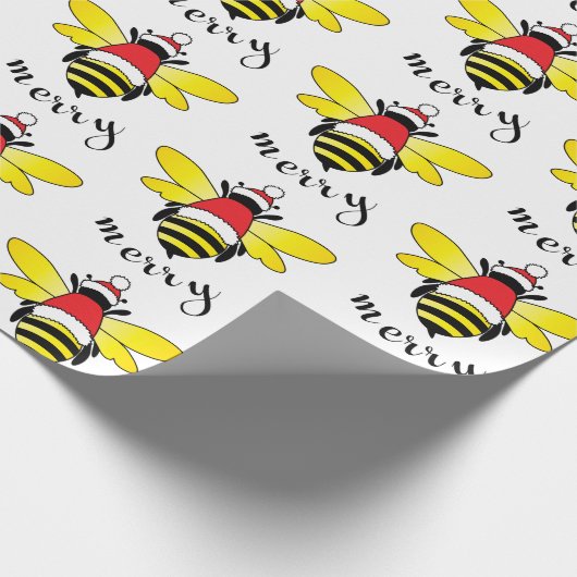 Bee Merry Holiday Cadeaupapier (Hoek)