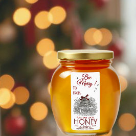 Bee Merry Holiday Honey Red Retour Adres Label