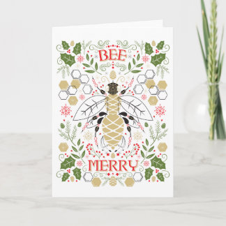 Bee Merry Holiday Kaart