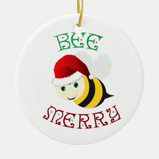 Bee Merry Keramisch Ornament (Voorkant)