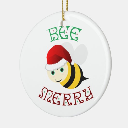 Bee Merry Keramisch Ornament (Links)
