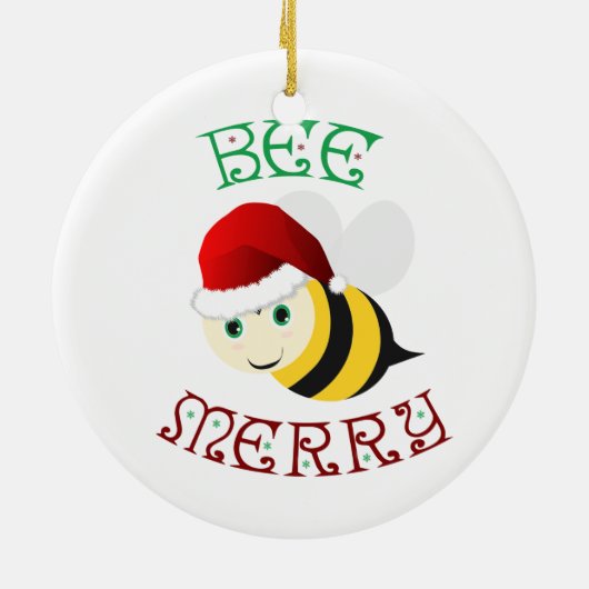 Bee Merry Keramisch Ornament (Achterkant)