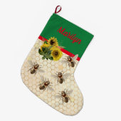 Bee Merry kerstbloem Grote Kerstsok (Voorkant (Hangend))