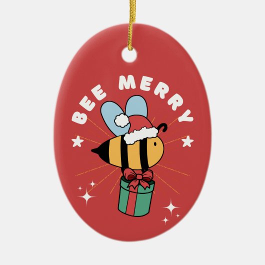 BEE MERRY KERSTBOOM ORNAMENT (Voorkant)