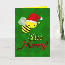 Bee Merry Schattigee Bumblebee Kerst Kaarten