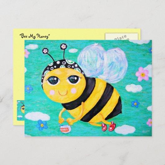 Bee Mijn Honing Briefkaart (Voorkant / Achterkant)