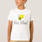 Bee Mijn Valentijn Cute Kinder Boy of Girl Bumbleb T-shirt (Voorkant)