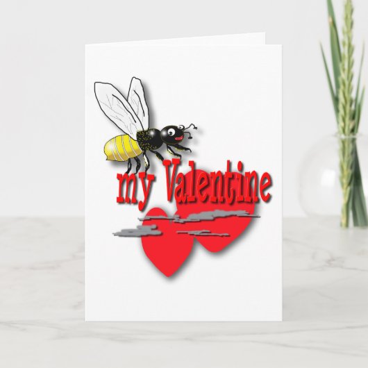 Bee Mijn Valentijn Cute Valentijnsdag Feestdagen Kaart (Voorkant)