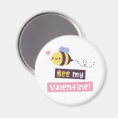 Bee mijn Valentijn, Cute Valentijnsdag Pun Magneet (Voorkant / Achterkant)