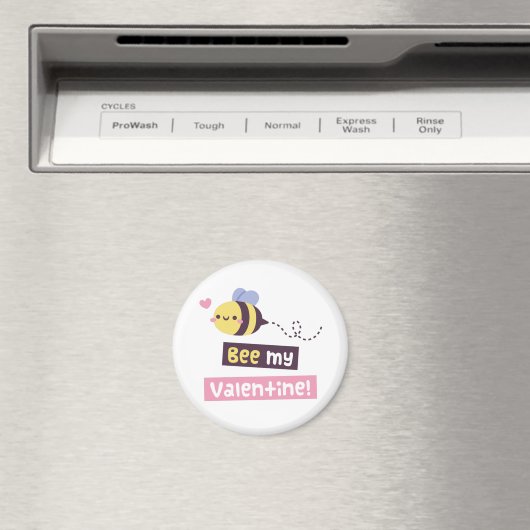 Bee mijn Valentijn, Cute Valentijnsdag Pun Magneet (Insitu (Vaatwasser))