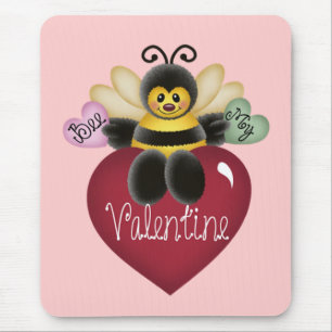 Bee Mijn Valentijn Mousepad Muismat