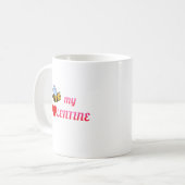 Bee Mijn Valentijn Red Koffiemok (Voorkant links)