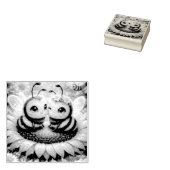 BEE Mijne Zonnebloem Rubberstempel (Gestempeld)