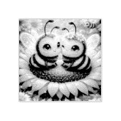 BEE Mijne Zonnebloem Rubberstempel (Afrduk)