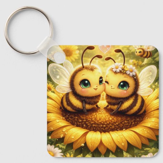 BEE Mijne Zonnebloem Sleutelhanger (Voorkant)