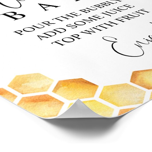 Bee Mimosa Bar Poster (Hoek)