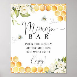 Bee Mimosa Bar Poster