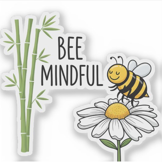 Bee Mindful Sticker (Voorkant)