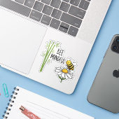 Bee Mindful Sticker (Laptop met iPhone)
