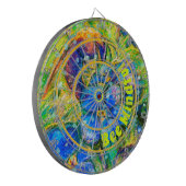 Bee Mindful & Vergeet-me-niet bloemen Dartbord (Voorkant Links)