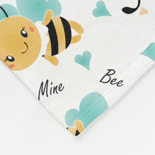 Bee Mine Bumblebeenpatroon Fleece Deken (Hoek)