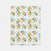 Bee Mine Bumblebeenpatroon Fleece Deken (Voorkant)