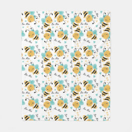 Bee Mine Bumblebeenpatroon Fleece Deken
