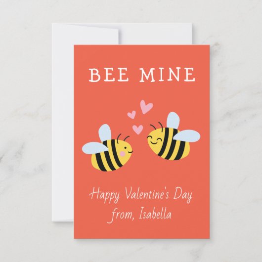BEE MINE Classroom valentijn Red Note Card Bedankkaart (Voorkant)