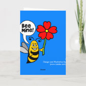 Bee Mine Feestdagen Kaart (Achterkant)
