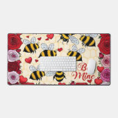Bee Mine Floral Love Lijst Bureaumat (Keyboard & Muis)