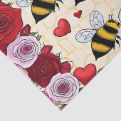 Bee Mine Floral Love Lijst Tissuepapier (Detail)