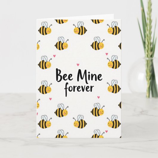 Bee Mine Forever Love Card Kaart (Voorkant)