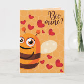 Bee Mine? Funny Valentijn Card Kaart (Voorkant)