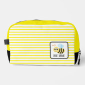 Bee Mine Gestreepte Reiszak Toilettasje (Voorkant)