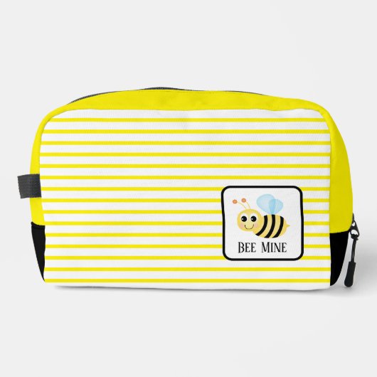 Bee Mine Gestreepte Reiszak Toilettasje (Voorkant)