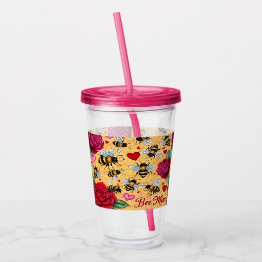 Bee Mine Golden Honey Acryl Drinkbeker (Links)