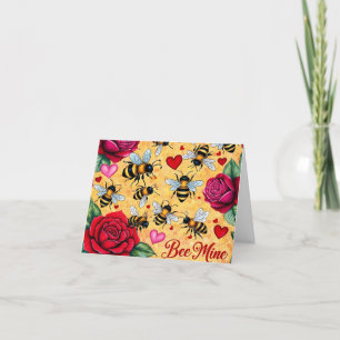 Bee Mine Golden Honey Love Feestdagen Kaart